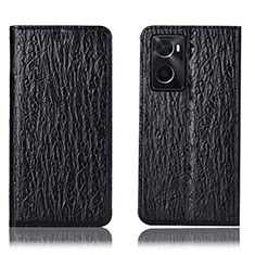 Coque Portefeuille Livre Cuir Etui Clapet H18P pour Oppo A76 Noir