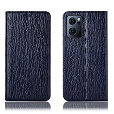 Coque Portefeuille Livre Cuir Etui Clapet H18P pour Oppo Find X5 Lite 5G Bleu