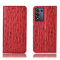 Coque Portefeuille Livre Cuir Etui Clapet H18P pour Oppo K9S 5G Rouge