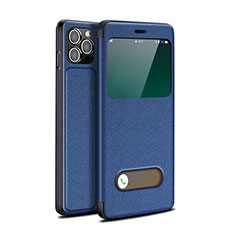 Coque Portefeuille Livre Cuir Etui Clapet H19 pour Apple iPhone 14 Pro Bleu