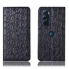 Coque Portefeuille Livre Cuir Etui Clapet H19P pour Motorola Moto Edge 30 Pro 5G Noir