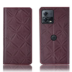 Coque Portefeuille Livre Cuir Etui Clapet H19P pour Motorola Moto Edge S30 Pro 5G Vin Rouge