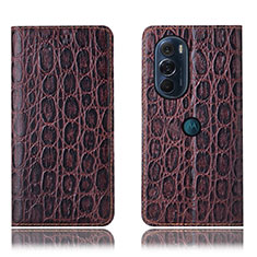 Coque Portefeuille Livre Cuir Etui Clapet H19P pour Motorola Moto Edge X30 5G Marron