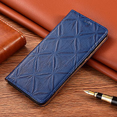 Coque Portefeuille Livre Cuir Etui Clapet H19P pour Motorola Moto G100 5G Bleu