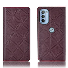 Coque Portefeuille Livre Cuir Etui Clapet H19P pour Motorola Moto G31 Vin Rouge