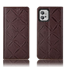 Coque Portefeuille Livre Cuir Etui Clapet H19P pour Motorola Moto G32 Marron