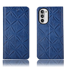 Coque Portefeuille Livre Cuir Etui Clapet H19P pour Motorola Moto G71s 5G Bleu