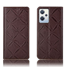 Coque Portefeuille Livre Cuir Etui Clapet H19P pour OnePlus Nord CE 2 Lite 5G Marron