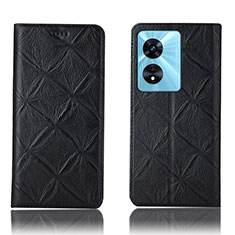 Coque Portefeuille Livre Cuir Etui Clapet H19P pour Oppo A1 Pro 5G Noir