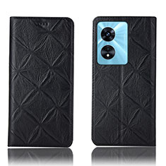 Coque Portefeuille Livre Cuir Etui Clapet H19P pour Oppo A18 Noir