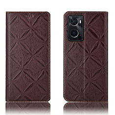 Coque Portefeuille Livre Cuir Etui Clapet H19P pour Oppo A36 Marron