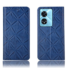 Coque Portefeuille Livre Cuir Etui Clapet H19P pour Oppo A38 Bleu