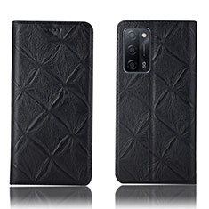 Coque Portefeuille Livre Cuir Etui Clapet H19P pour Oppo A53s 5G Noir