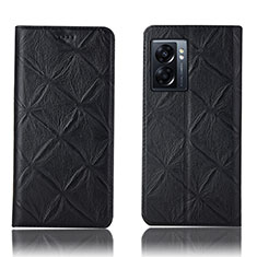 Coque Portefeuille Livre Cuir Etui Clapet H19P pour Oppo A57 5G Noir