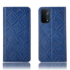 Coque Portefeuille Livre Cuir Etui Clapet H19P pour Oppo A74 5G Bleu