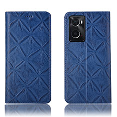 Coque Portefeuille Livre Cuir Etui Clapet H19P pour Oppo A76 Bleu