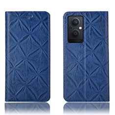 Coque Portefeuille Livre Cuir Etui Clapet H19P pour Oppo F21 Pro 5G Bleu