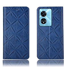 Coque Portefeuille Livre Cuir Etui Clapet H19P pour Oppo F23 5G Bleu