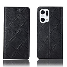 Coque Portefeuille Livre Cuir Etui Clapet H19P pour Oppo Find X5 5G Noir