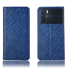 Coque Portefeuille Livre Cuir Etui Clapet H19P pour Oppo K9 Pro 5G Bleu