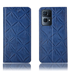 Coque Portefeuille Livre Cuir Etui Clapet H19P pour Oppo Reno7 Pro 5G Bleu