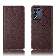 Coque Portefeuille Livre Cuir Etui Clapet H19P pour Realme 9 SE 5G Marron