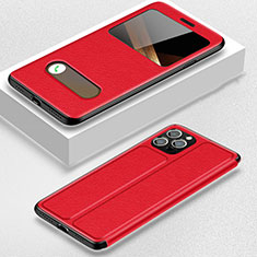 Coque Portefeuille Livre Cuir Etui Clapet H20 pour Apple iPhone 14 Pro Max Rouge