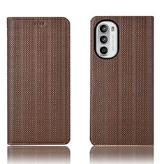 Coque Portefeuille Livre Cuir Etui Clapet H20P pour Motorola Moto Edge (2022) 5G Marron