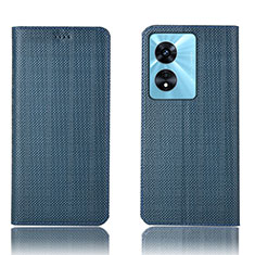 Coque Portefeuille Livre Cuir Etui Clapet H20P pour Oppo A1 Pro 5G Bleu