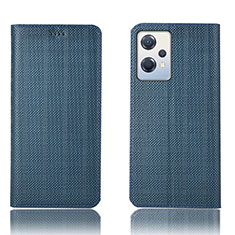 Coque Portefeuille Livre Cuir Etui Clapet H20P pour Oppo K10X 5G Bleu