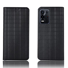 Coque Portefeuille Livre Cuir Etui Clapet H20P pour Oppo K9X 5G Noir