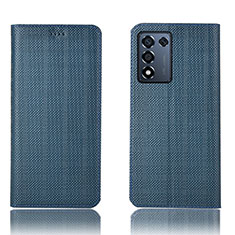 Coque Portefeuille Livre Cuir Etui Clapet H20P pour Realme Q3t 5G Bleu