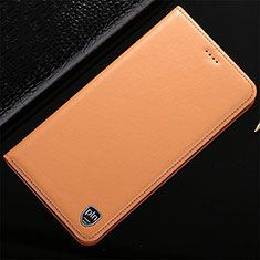 Coque Portefeuille Livre Cuir Etui Clapet H20P pour Vivo iQOO 9 5G Orange