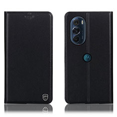 Coque Portefeuille Livre Cuir Etui Clapet H21P pour Motorola Moto Edge 30 Pro 5G Noir