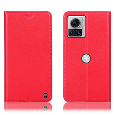 Coque Portefeuille Livre Cuir Etui Clapet H21P pour Motorola Moto Edge 30 Ultra 5G Rouge