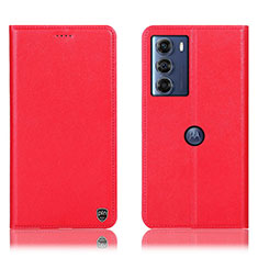 Coque Portefeuille Livre Cuir Etui Clapet H21P pour Motorola Moto Edge S30 5G Rouge
