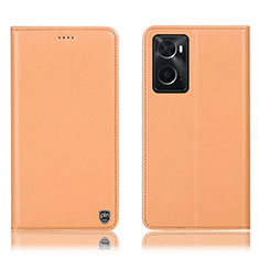 Coque Portefeuille Livre Cuir Etui Clapet H21P pour Oppo A36 Orange