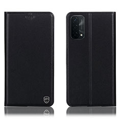 Coque Portefeuille Livre Cuir Etui Clapet H21P pour Oppo A54 5G Noir