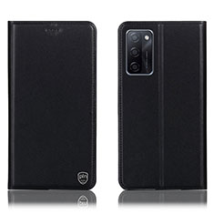 Coque Portefeuille Livre Cuir Etui Clapet H21P pour Oppo A55S 5G Noir