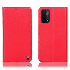 Coque Portefeuille Livre Cuir Etui Clapet H21P pour Oppo A93 5G Rouge