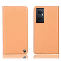 Coque Portefeuille Livre Cuir Etui Clapet H21P pour Oppo F21s Pro 5G Orange