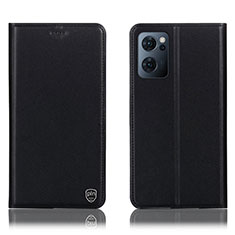 Coque Portefeuille Livre Cuir Etui Clapet H21P pour Oppo Find X5 Lite 5G Noir