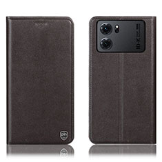 Coque Portefeuille Livre Cuir Etui Clapet H21P pour Oppo K10 5G Marron