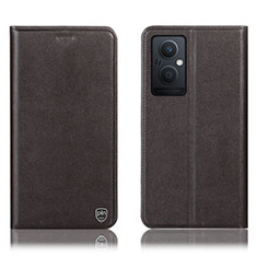 Coque Portefeuille Livre Cuir Etui Clapet H21P pour Oppo Reno7 Lite 5G Marron