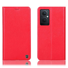 Coque Portefeuille Livre Cuir Etui Clapet H21P pour Oppo Reno7 Lite 5G Rouge