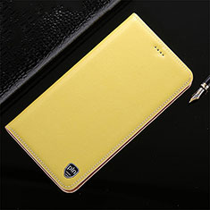 Coque Portefeuille Livre Cuir Etui Clapet H21P pour Vivo Y53s NFC Jaune