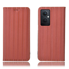 Coque Portefeuille Livre Cuir Etui Clapet H23P pour OnePlus Nord N20 5G Marron