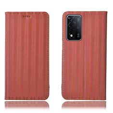 Coque Portefeuille Livre Cuir Etui Clapet H23P pour Oppo A93s 5G Marron