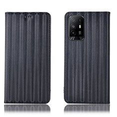 Coque Portefeuille Livre Cuir Etui Clapet H23P pour Oppo Reno5 Z 5G Noir