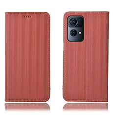 Coque Portefeuille Livre Cuir Etui Clapet H23P pour Oppo Reno7 Pro 5G Marron